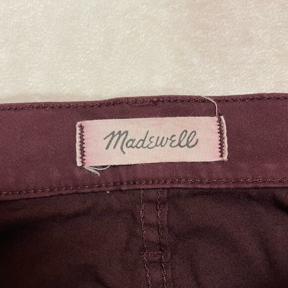 Madewell 9” High Riser Skinny Skinny Maroon Colored Jeans Size 25 - Picture 4 of 9